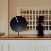 Large Black Disc Modern Table Lamp - Clowas